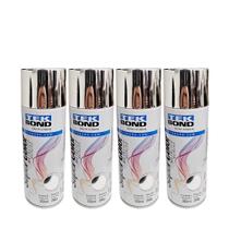 Tinta Spray Cromado Metálico Super Color (4 unidades) - TekBond