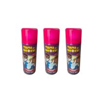 Tinta Spray da Alegria 150ml Rosa-Kit C/3un