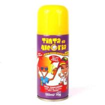 Tinta Spray Da Alegria Cabelo Barba Lavável Amarelo 120ml