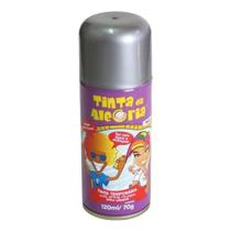 Tinta Spray Da Alegria Cabelo Barba Lavável Prata 120ml