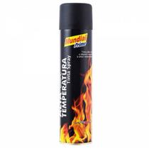Tinta Spray de Alta Temperatura 400ml Preto Fosco Mundial Prime Para Pintura Carro Motos Escapamento