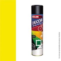 Tinta spray decor 360ml - colorgin - amarelo - kit c/ 06 un.