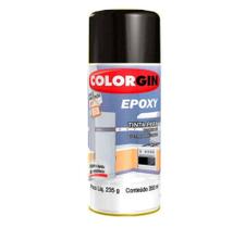 Tinta spray epoxi 350ml preto colorgin