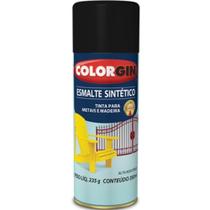 Tinta Spray Esmalte Sintético 350ml Preto - 746 - COLORGIN