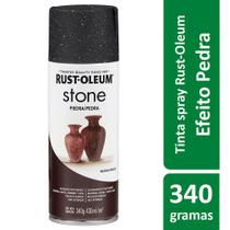 Tinta Spray Especialidades Stone 340G Acabamento Efeito Pedra Decorativa Preto Rust-Oleum