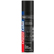 Tinta Spray Geral Black Edition Preto Brilhante ChemiColor