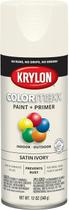 Tinta spray Krylon ColorMaxx Satin Ivory 355 ml (pacote com 1)