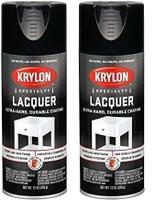 Tinta spray Krylon K07030 Lacquer Gloss Black 355 ml (pacote com 2)