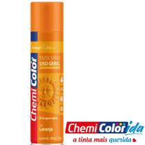 Tinta spray laranja 400 ml uso geral chemicolor