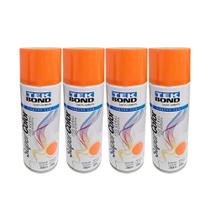 Tinta spray laranja super color (4 unidades) - Tek Bond
