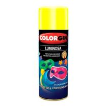 Tinta spray luminosac- colorgin - amarelo 380ml - kit c/ 12un.