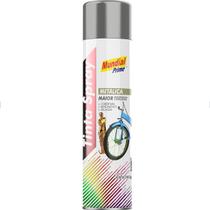 Tinta Spray Metálica Alumínio 400ml Mundial Prime
