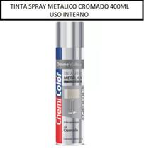 Tinta spray metalica cromado 400ml - chemicolor