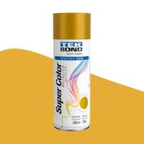 Tinta Spray Metálica Tekbond Amarelo 350ml Brilhante Efeito Cromado Durável