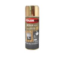 Tinta Spray Metallik Dourado 350ml - Colorgin