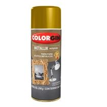 Tinta Spray Metallik Metálico Ouro COLORGIN