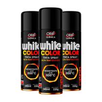 Tinta Spray Orbi. Alta Temperatura - Preto e Alumínio - Kit 06 - 340ml