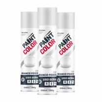 Tinta Spray Paintcolor Uso Geral Branco Fosco 350ml - 3 Peças