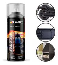Tinta Spray Para Alta Temperatura Preto Fosco 400ml W-max
