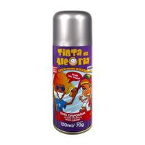 Tinta Spray para Cabelos Tinta da Alegria Cor Prata 120ml