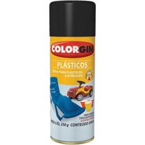 Tinta Spray para Plástico 350ml Preto Fosco - 1511 - COLORGIN Tinta Spray para Plástico 350ml Preto Fosco - 1511 - COLORGIN
