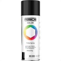 Tinta Spray Perkon Uso Geral Preto Brilhante 300Ml 7206