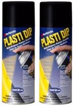 Tinta spray Plasti Dip Black 325 ml em aerossol, pacote com 2 unidades