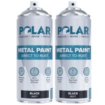 Tinta spray Polar Matte Black Direct to Rust 2 x 400 mL