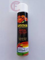 Tinta Spray Premium Lukscolor Branco Fosco 400 Ml