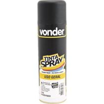 Tinta Spray Preta Fosca Uso Geral 350ml/250g Vonder