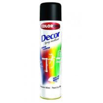 Tinta Spray Preto 360 ML - 250 GR Fosco - DECOR COLORGIN Tinta Spray Preto 360 ML - 250 GR Fosco - DECOR COLORGIN