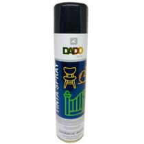 Tinta Spray preto brilhante Dado Tools 400ml/210g Alta Cobertura e Secagem Rápida