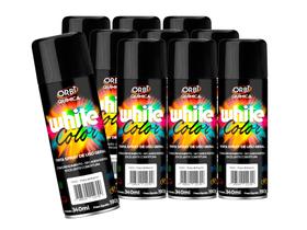 Tinta spray preto brilho uso geral white lub 340ml - 10 unid