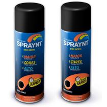 Tinta Spray Preto Fosco 2 Unidades 350ml Uso Geral e Automotivo