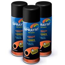 Tinta Spray Preto Fosco 3 Unidades 350ml Uso Geral e Automotivo Tinta Spray Preto Fosco 3 Unidades 350ml Uso Geral e Automotivo