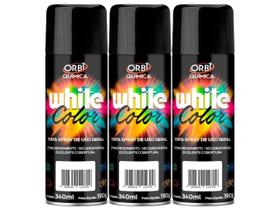 Tinta Spray Preto Fosco 340ml para Uso Geral - 3 Unidades ORBI QUÍMICA