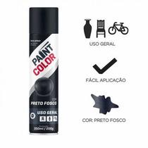 Tinta Spray Preto Fosco 350ml Uso Geral Interno/ext