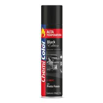 Tinta Spray Preto Fosco Alta Temp. 350Ml Chemicolor