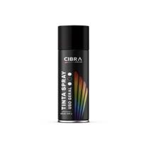 Tinta Spray Preto Fosco Cibra 400ml Secagem Rápida Metal Madeira Plástico Uso Geral