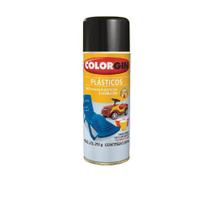 Tinta Spray Preto para Plásticos 350ml 1502 Colorgin com 6 Unid