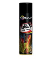Tinta Spray Radcolor Preto Brilhante Uso Geral 400 ml Radnaq RC2101
