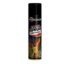 Tinta Spray Radcolor Preto Semifosco Uso Geral 400 ml Radnaq RC2130