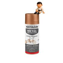 Tinta spray rust oleum anti ferrugem protection metálico ouro rosa