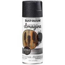 Tinta spray Rust-Oleum Imagine Glitter Midnight Black, pacote com 4