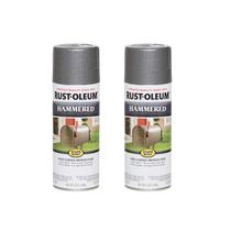 Tinta spray Rust-Oleum interrompe a ferrugem martelada cinza 355 mL (2 unidades)