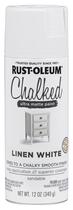 Tinta spray Rust-Oleum Linen branca com giz tudo-em-um 355 ml