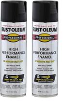 Tinta spray Rust-Oleum Professional Flat Black 443 ml (pacote com 2) Tinta spray Rust-Oleum Professional Flat Black 443 ml (pacote com 2)