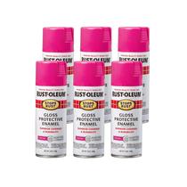 Tinta spray Rust-Oleum Stops Rust Gloss Poppy Pink 355 ml, 6 unidades