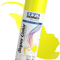 Tinta Spray Super Color Fluorescente Amarelo 350ml Tekbond