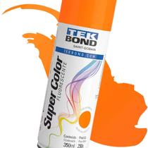 Tinta Spray Super Color Fluorescente Laranja 350ml Tekbond